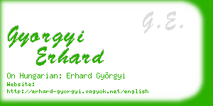 gyorgyi erhard business card